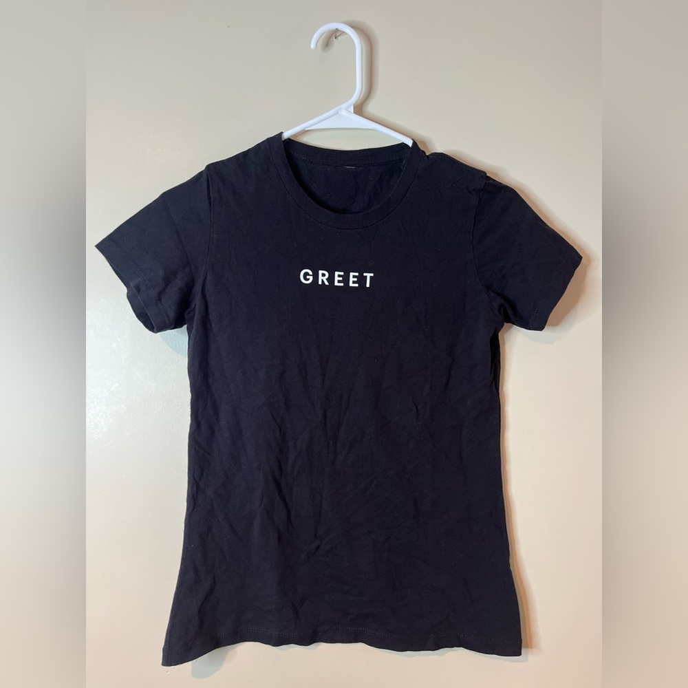 Equinox Black Greet Short Sleeve Tee EUC